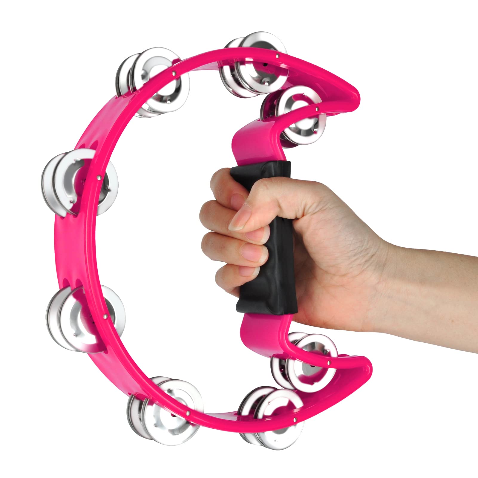 Amazon.com: EastRock Tambourine,Metal Jingles Hand Held Percussion